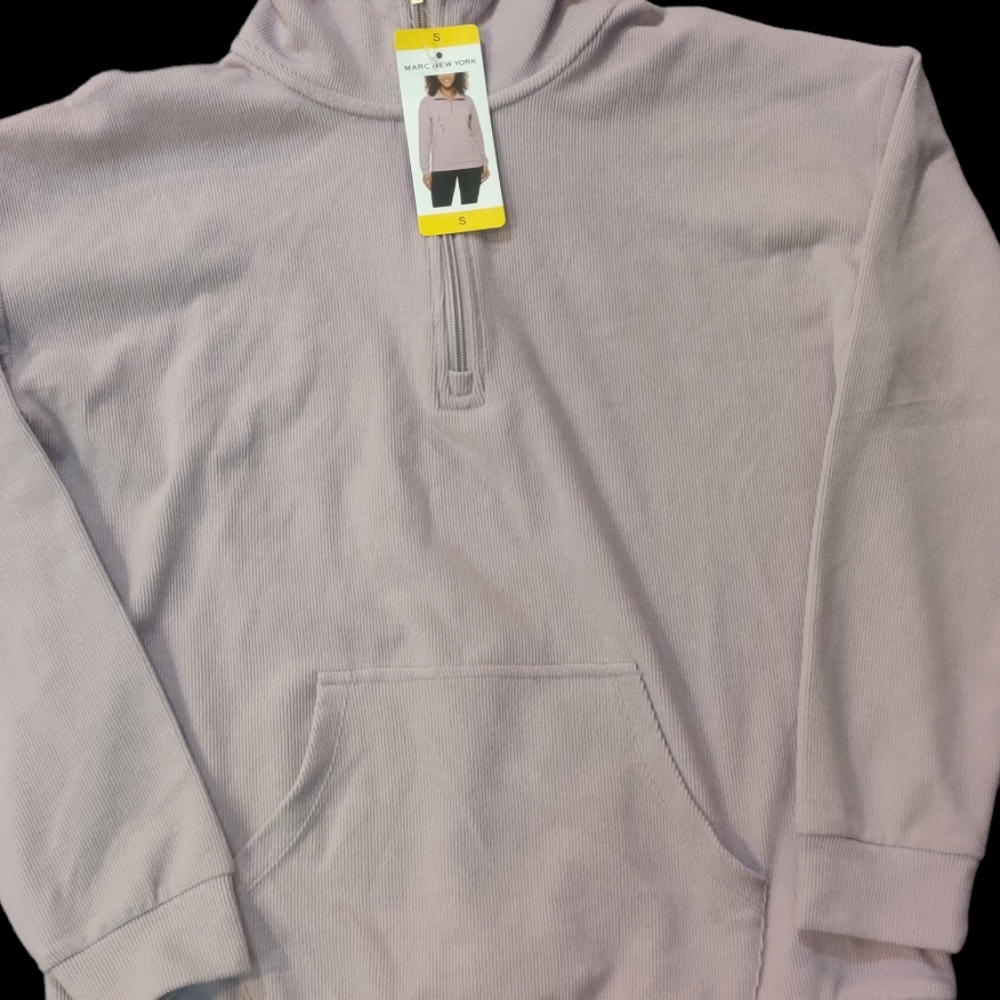 Marc New York by Andrew Marc Women's 1/4 Zip Soft Pullover Amethyst Small